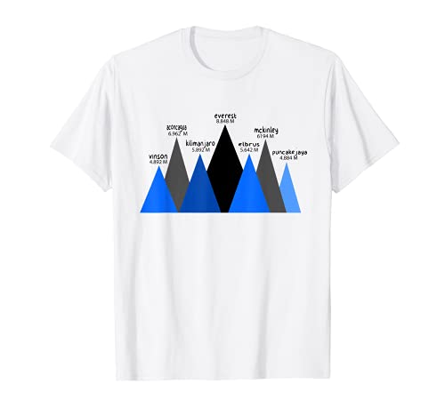 Sube a las Siete Montañas Cumbres Picos más altos Camiseta