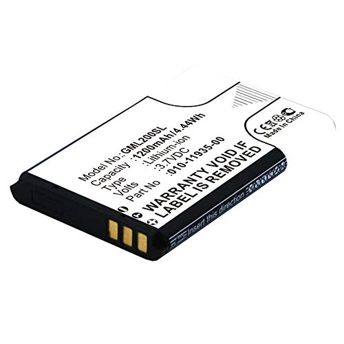 subtel® Batería de Repuesto 361-00030-00, 010-01055-15, 010-02184-01, 010-11935-00 Compatible con Garmin GLO/GLO 2, 1200mAh Accu GPS Pila sustitución Battery