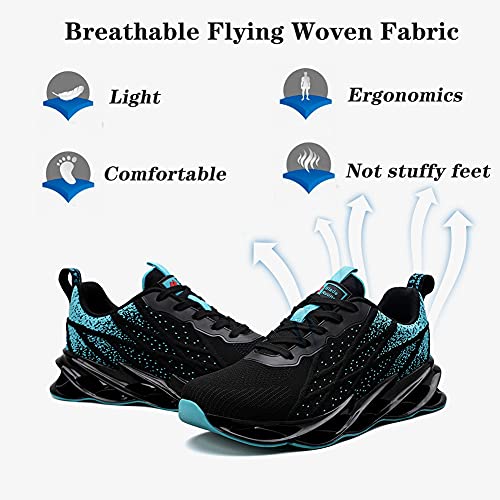 Sumateng Zapatos para Correr Tenis para Hombres Mujers Calzado Deportivo Casual Running Gym Outdoor Zapatillas de Deporte Sport Black Blue39