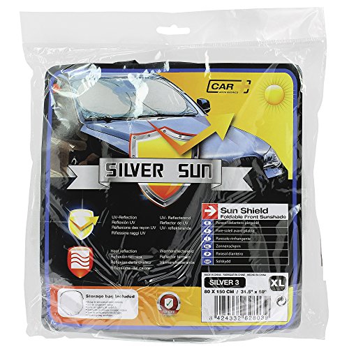 Sumex Silver Sun Parasol Delantero Plegable, XL