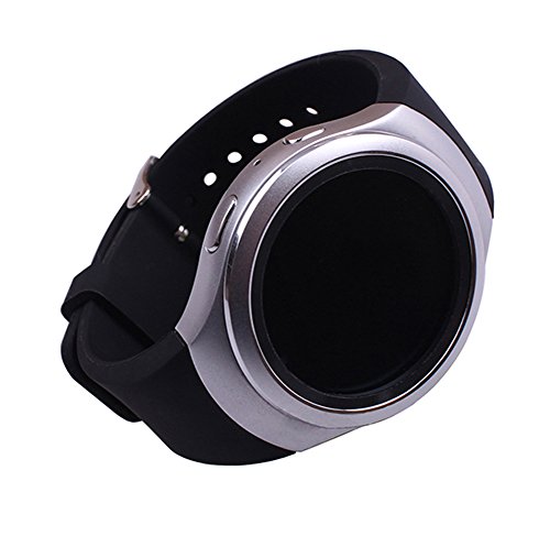Sundaree Compatible con Correa Gear S2 Sport,Ralmente Silicona Reemplazo Banda Pulseras de Repuesto Correa de Reloj Inteligente Smartwatch para Samsung Gear S2 Sport SM-R720/SM-R730(Black GJ)