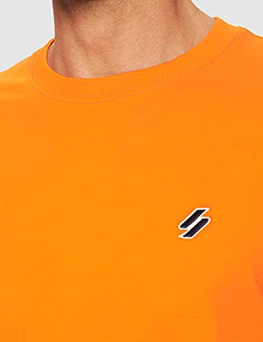 Superdry Code Essential tee Camiseta, Denver Orange, L para Hombre