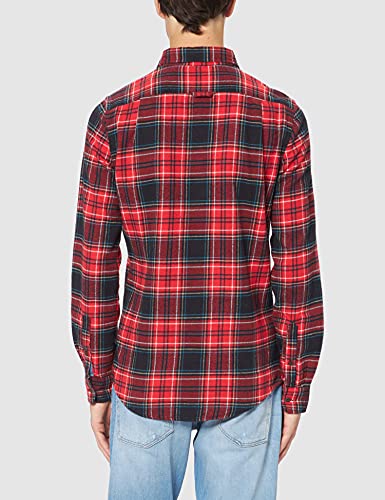 Superdry Heritage Lumberjack Shirt Camisa, Kilburn Check Red, XL para Hombre