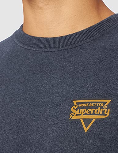 Superdry Heritage Mountain LS Top Camiseta, Eclipse Navy, XXL para Hombre