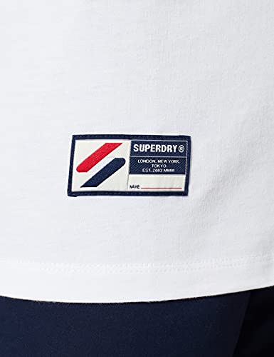 Superdry M1011139a Camiseta con Logo de Corporate, Óptica, L para Hombre