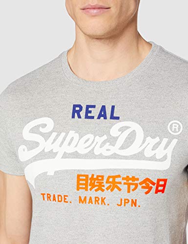 Superdry Vintage Logo Tri tee Camiseta de Tirantes, Gris (Montana Grey Grit Vy8), L para Hombre
