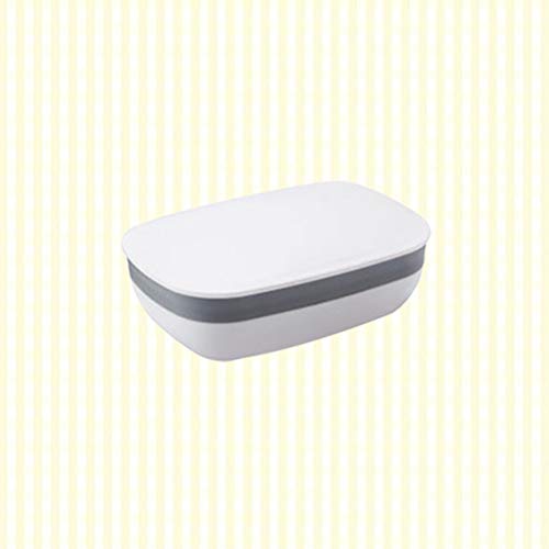 SUPVOX Caja de jabón portátil con Tapa para Lavado Ducha casa Cuarto de baño Color Blanco