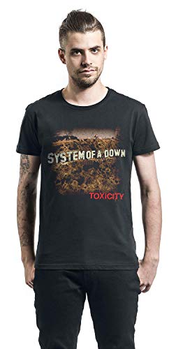 System of a Down Toxicity Hombre Camiseta Negro M, 100% algodón, Regular