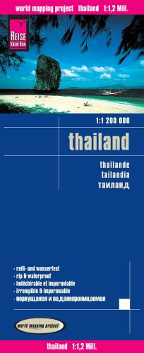 Tailandia, mapa de carreteras impermeable. Escala 1:1.200.000. Reise-Know-How. (Thailand: REISE.3060)