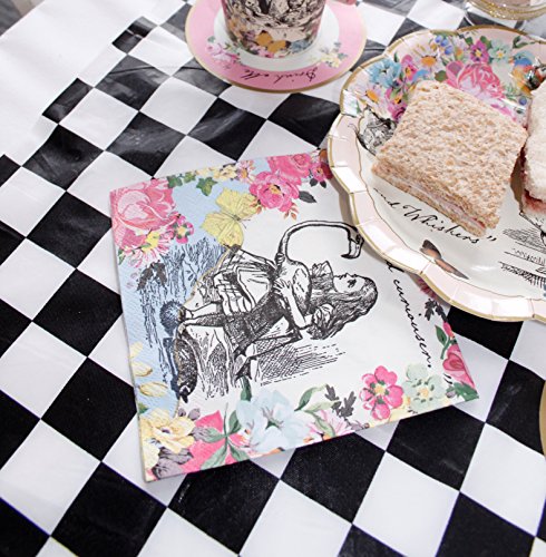 Talking Tables servilletas con ilustraciones de Alice en el país de las maravillas.’Truly Alice.’ Papel.