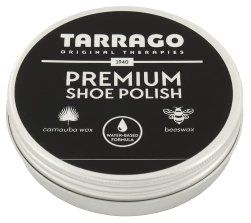 Tarrago | Premium Shoe Polish 50 ml | Betún en Pasta para Zapatos Premium | Para Reparar Cuero, Cuero Sintetico y Goma (Negro 18)