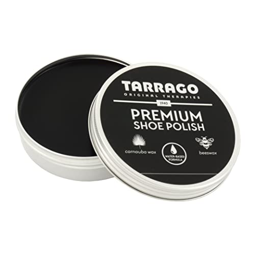 Tarrago | Premium Shoe Polish 50 ml | Betún en Pasta para Zapatos Premium | Para Reparar Cuero, Cuero Sintetico y Goma (Negro 18)