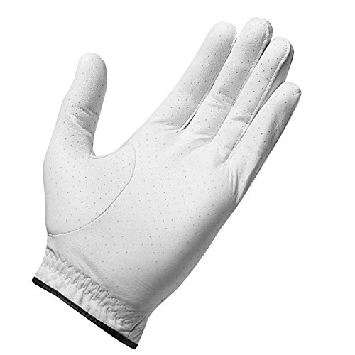 TaylorMade Rbz Leather Glove Guante, Hombre, Blanco, S