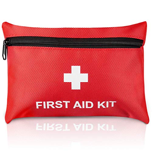 TENQUAN Small First Aid Kit, 100pcs Mini First Aid Kits Compact, Lightweight Basic Supplies Ideal for Emergencies at Home Travel and Survival Situations