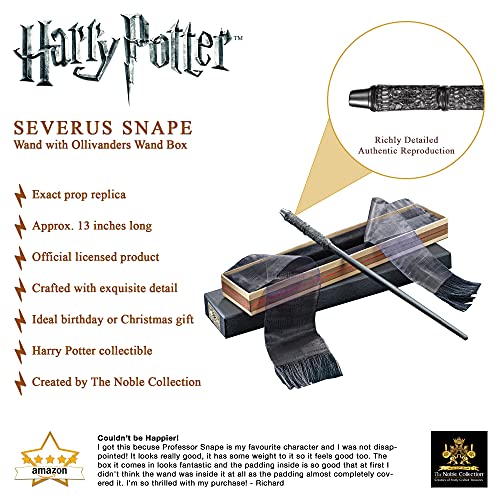 The Noble Collection Harry Potter Profesor Snape Wand en la caja de Ollivander