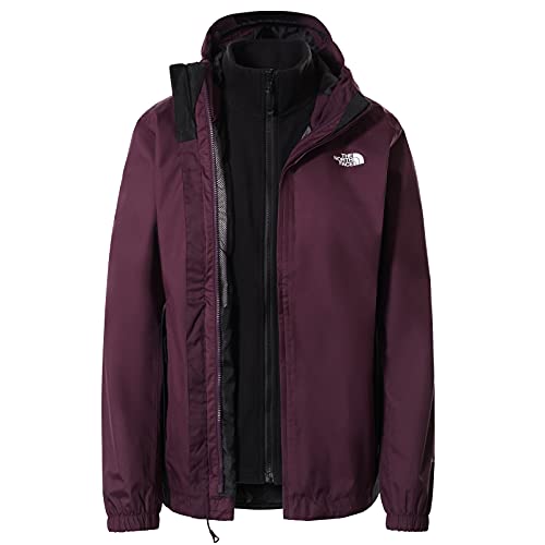 The North Face - Chaqueta Resolve Triclimate para Mujer- Vino / Negro, S