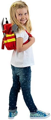 Theo Klein 8900 Mochila de bomberos Fire Fighter Henry - Con linterna a pilas, extintor y mucho más - Mochila con correas ajustables - Para niños a partir de 3 años