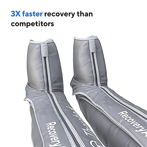 Therabody RecoveryAir - Sistema de botas de masaje de compresión esencial para circulación y recuperación atlética de piernas... (grande)