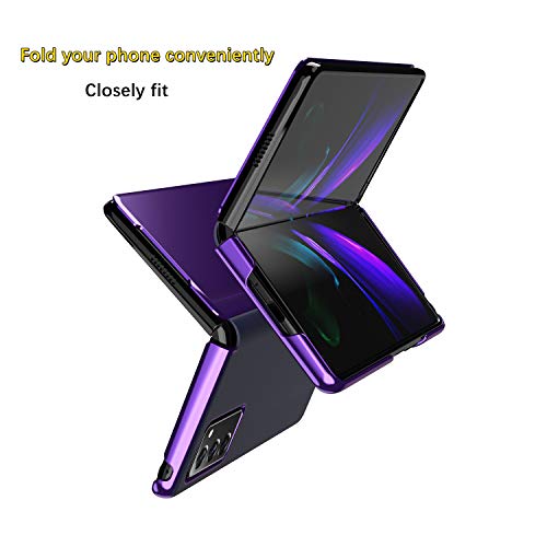 TingYR Funda para Samsung Galaxy Z Fold 2 Carcasa, Espejo Funda Flip Inteligente Mirror Caso, Soporte Plegable, Case Cover Funda para Samsung Galaxy Z Fold 2.(Negro)