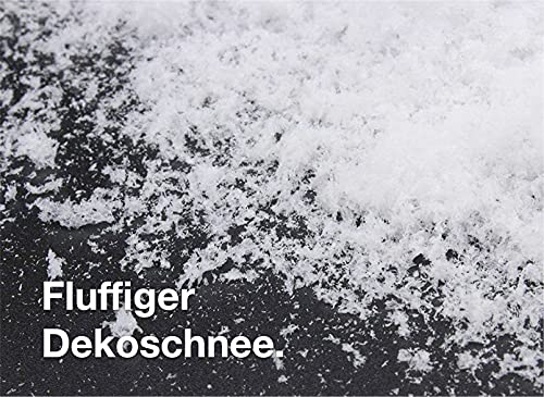 TK Gruppe Timo Klingler nieve artificial engañosamente real y suave - 100 gr aprox.2000 ml de nieve esponjosa - nieve brillante dispersa nieve decorativa como decoración decorativa en Navidad (1x)