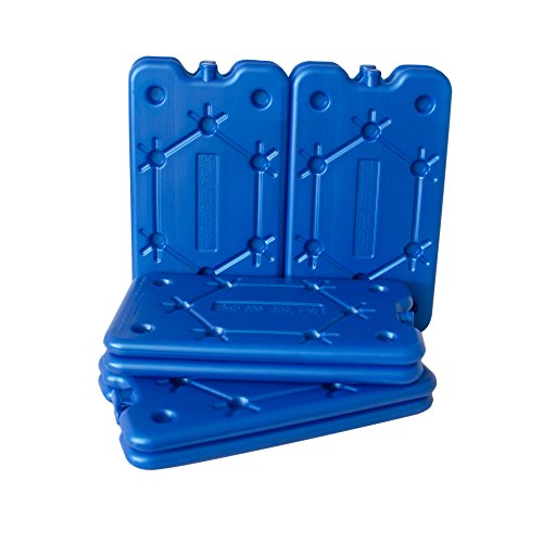 ToCi Juego de 8 acumuladores de 400 ml cada uno, 8 elementos de refrigeración azules para la nevera o la nevera, extraplanos.
