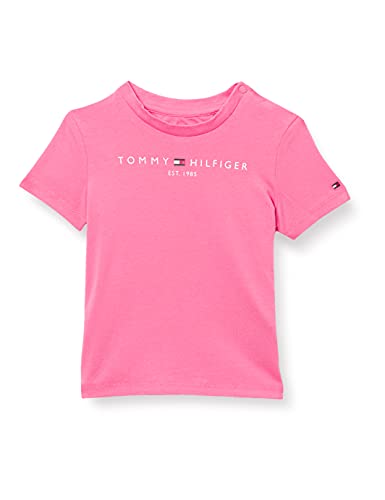 Tommy Hilfiger Baby Essential tee S/S Camisa, Exotic Pink, 56 cm para Bebés