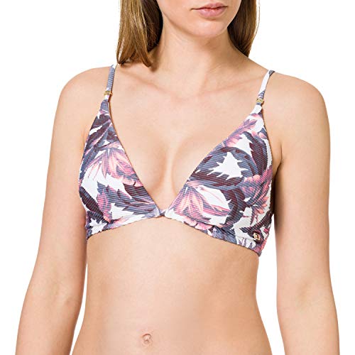 Tommy Hilfiger Triangle Fixed RP Parte Superior de Bikini, Hilfiger Tropic Overshadow, L para Mujer