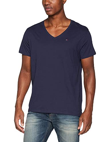 Tommy Jeans Original Jersey Camiseta, Azul (Black Iris 002), Large para Hombre