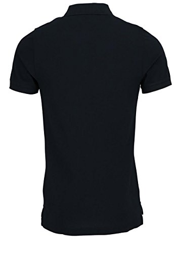 Tommy Jeans Piqué P, Camiseta Polo con Cierre de 3 Botones Hombre, Negro (Tommy Black), XXL