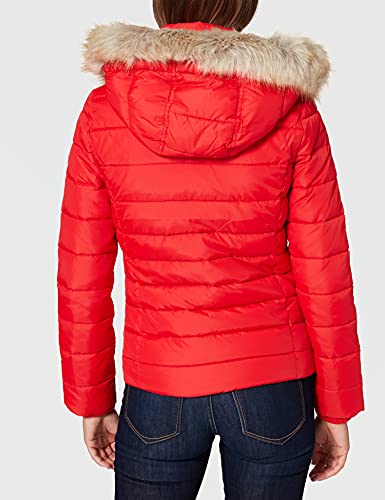 Tommy Jeans TJW Essential Hooded Jacket Chaqueta, Deep Crimson, S para Mujer