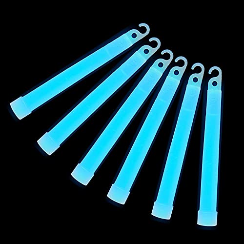 Trimming Shop Cordón de 15,24 cm Glow Sticks Premium Ultra Brillante en la Oscuridad Rod Mega Party Pack de 25 (Aqua) para Nochevieja, fiesta de graduación, camping