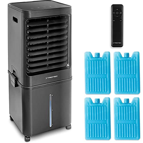 TROTEC Climatizador Aircooler, humidificador PAE 60 Aire acondicionado móvil local refresca, limpia e hidrata Temporizador y depósito de agua de 40 litros