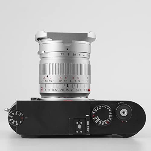 TT Artisan Conector de Objetivo F1.5 ASPH de 21 mm para Objetivo de Formato Completo Leica M, Color Plateado