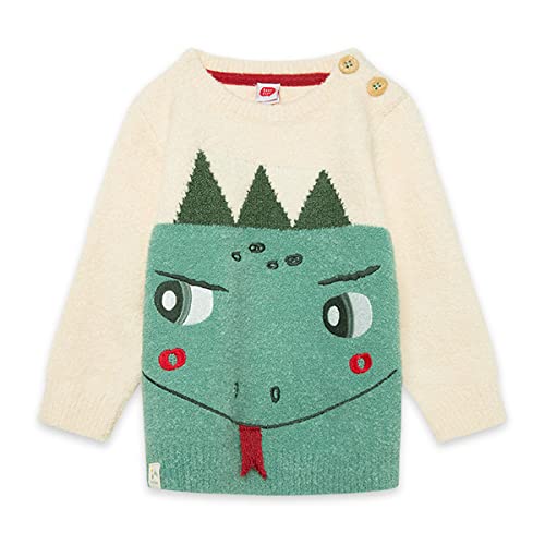 Tuc Tuc Jersey Tricot Dinosaurio NIÑO Blanco Highlands FW21 Suéter, 4A Chicos