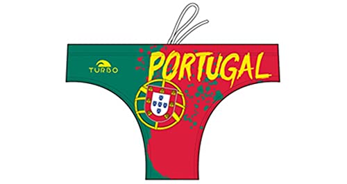 Turbo - Bañador Slip Waterpolo Men Suits Portugal de Waterpolo Competicion Natación y Triatlón Patrón de Ajuste cómodo