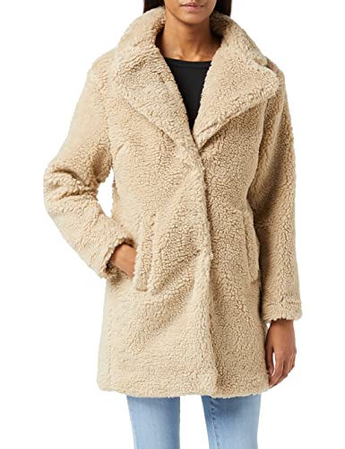 Urban Classics Ladies Oversized Sherpa Coat Abrigo, Beige (Sand 00208), M para Mujer