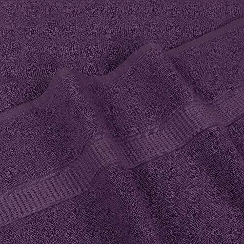 Utopia Towels - Lujosa Toalla de Baño Jumbo (90 x 180 CM, Púrpura/Ciruela) - 600 gsm, 100% Algodón Ring Spun Altamente Absorbente y de Secado Rápido - Sábana de Baño Súper Suave (Paquete de 2)