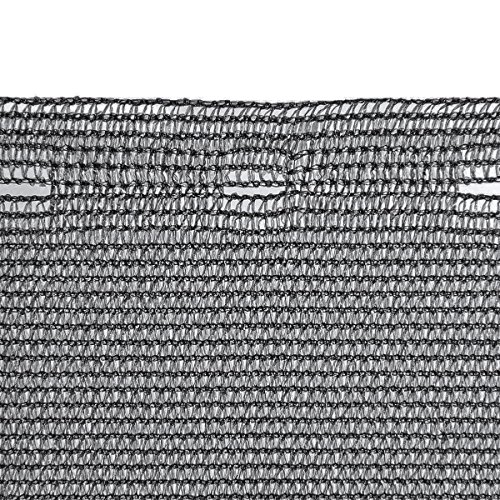 Valla de privacidad 85%, de 1,5 m de ancho, de red de color negro (por metro)