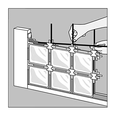 Varilla corrugada de acero Inox AISI 304 | Barras de 100 cm | Ø 6 mm | Refuerzo de la estructura de bloque de vidrio o hormigon | Unidad de venta 10 barras por paquete.