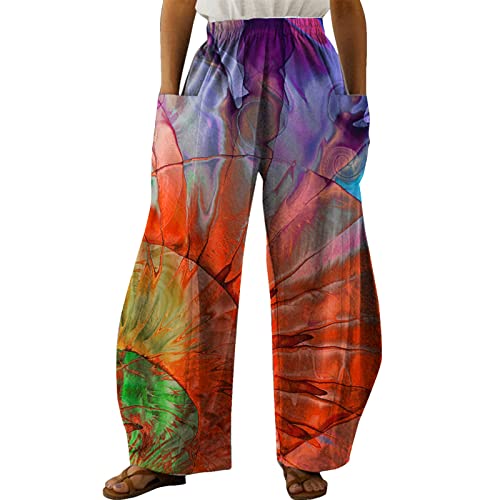 Vectry Pantalones de Yoga Pantalones Vaqueros para Hombre Pantalones de chándal Hombres Mujeres Polainas de Invierno Naranja S
