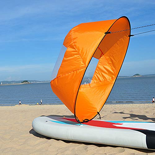 Vela de viento, vela plegable, duradera, segura, para kayak, barco, vela, canoa, sup, tabla de remo, vela, ultraligera, portátil