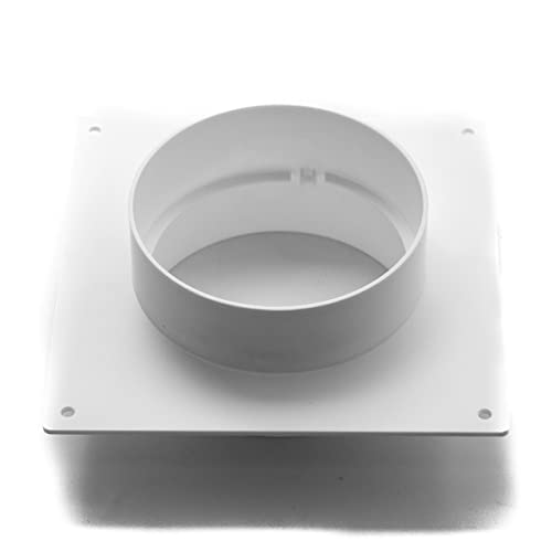 Vent Systems - Conector de conducto de ventilación de aire de 100 mm con brida de ventilación recta, tubo de ventilación de plástico para refrigeración sistema de ventilación HVAC 10 cm.