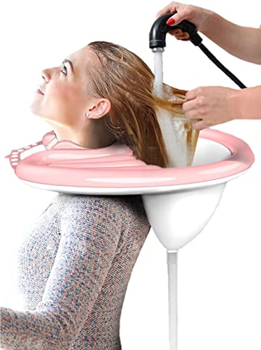 Victop Tazón de champú inflable, bandeja portátil para lavar el cabello para la cabecera y en la cama, lavabo ligero para ancianos, discapacitados