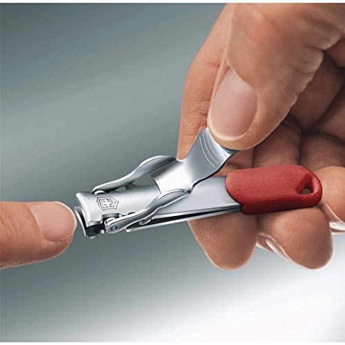 Victorinox Nail Clipper Cortaúñas con 2 funciones, cortaúñas y agujero para colgar un cordón, de color rojo