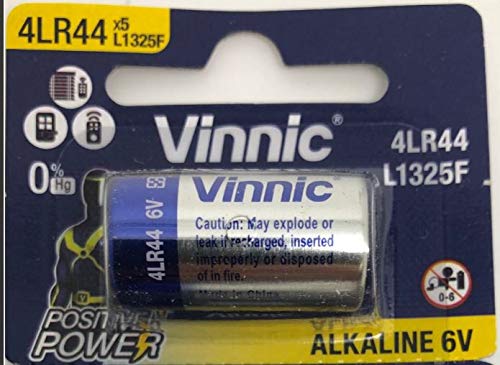 Vinnic L1325 4LR44 - Lote de 5 pilas alcalinas (6 V, RFA-18-11, 476A, V4034PX, A544, PX28)