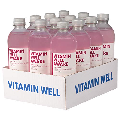 VITAMIN WELL AWAKE 12 Botellas x 500ml Una alternativa moderna, más sana y refrescante que los refrescos y zumos azucarados