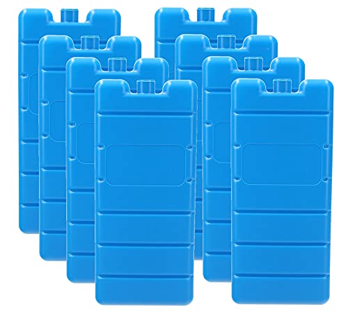 VonBueren 8 acumuladores de frío para bolsa isotérmica, 12 horas, cada uno de 200 g, 7,5 x 16,5 x 2 cm, también para neveras