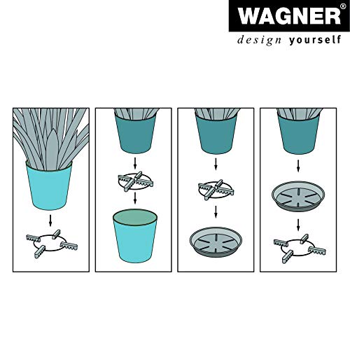 Wagner Soporte para Plantas GH 0800 I Protección contra el encharcamiento para macetas, Bases y Plantas Ø 12-20 cm I elastómero Antideslizante I para Interiores y Exteriores I Carga 50 kg - 20080011