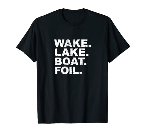 Wake Lake Boat Foil Silla de surf Camiseta