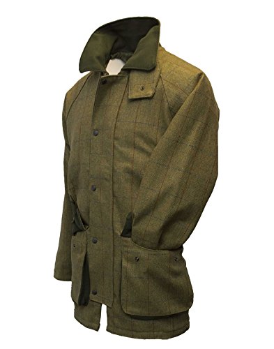 Walker and Hawkes - Chaqueta de Tweed para Hombre - Abrigo Inspirado en la hípica y la Caza - Verde Bosque - S